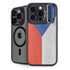 Czech Republic Flag Distressed iPhone 15 Pro Max Kickstand Case